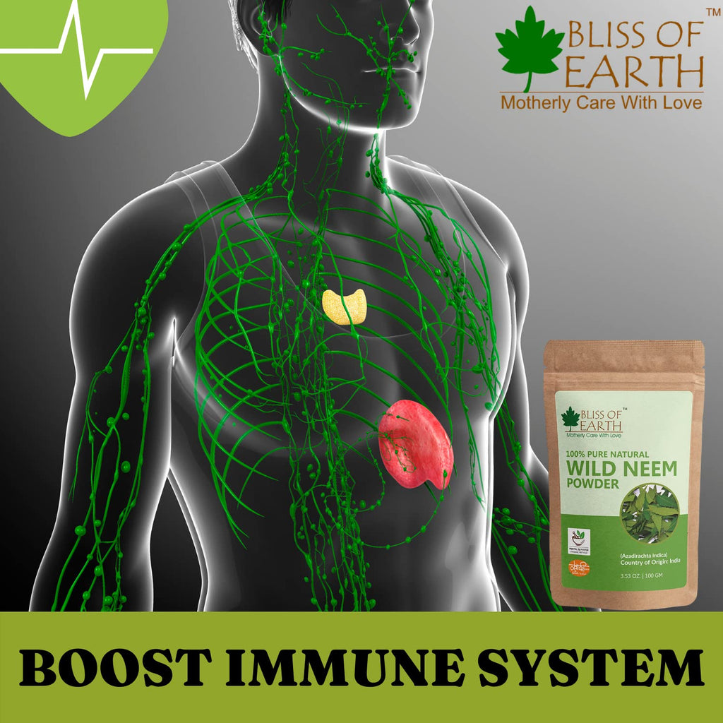 Bliss of Earthâ„¢ 100% Pure Wild Neem Leaves Powder | 100GM | Great For Face, Hair, Skin & Body
