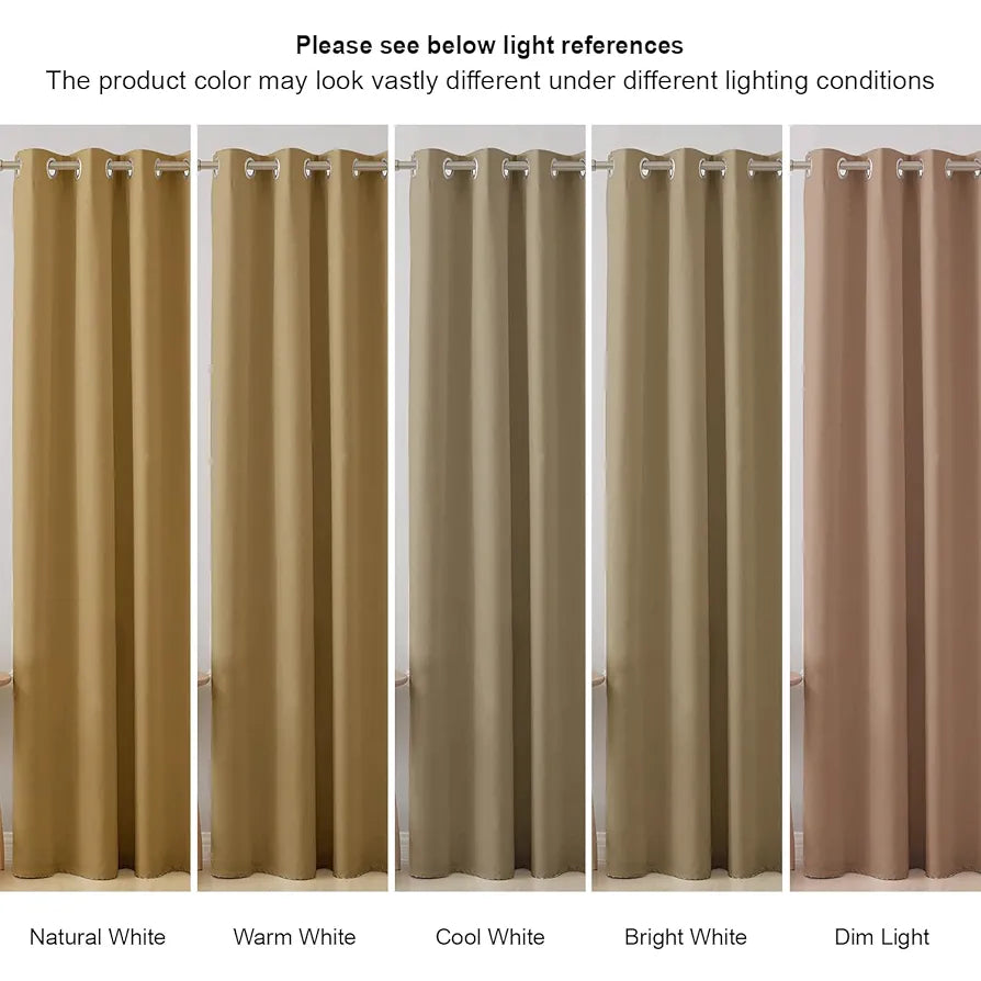 Cloth Fusion Blackout Door Curtains 7 Feet Long Set of 2 Room Darkening Blackout Parda Mustard