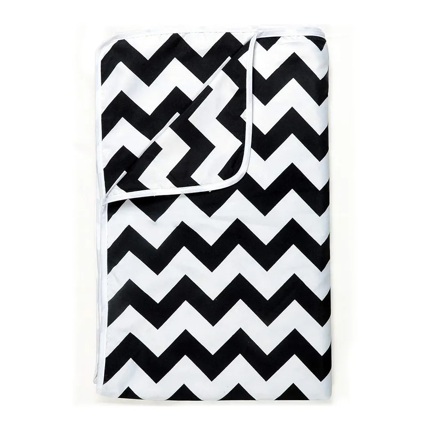 Divine Casa 120 GSM Microfiber Single Kids Dohar Soft & Lightweight Throw Blanket Zig-Zag Pattern Colour Anthracite