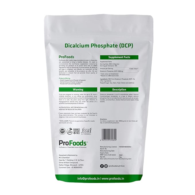 Profoods Dicalcium Phosphate (DCP) Powder - 1000 gms