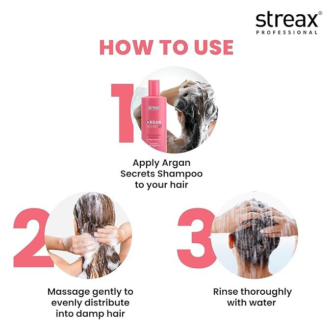 Streax Professional Argan Secrets Colour Protect Shampoo - 300 ml