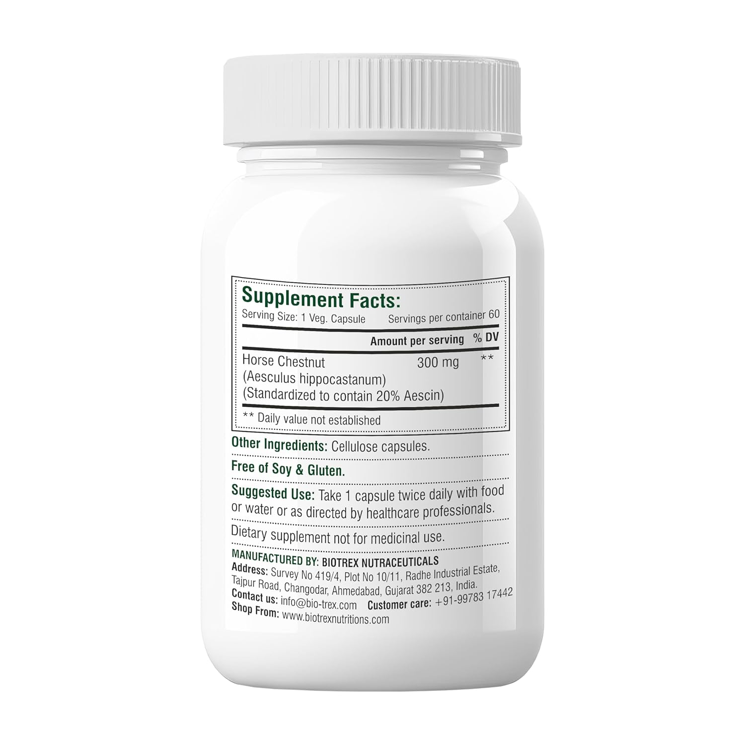 Biotrex Nutraceuticals Horse Chestnut 300mg - 60 Veg Capsules
