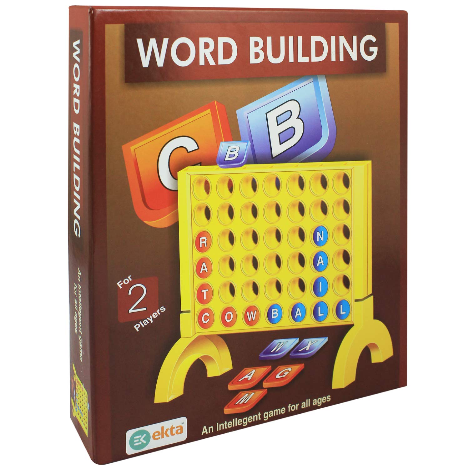 Ekta Word Building Board Game Family Game for All Ages Multicolor