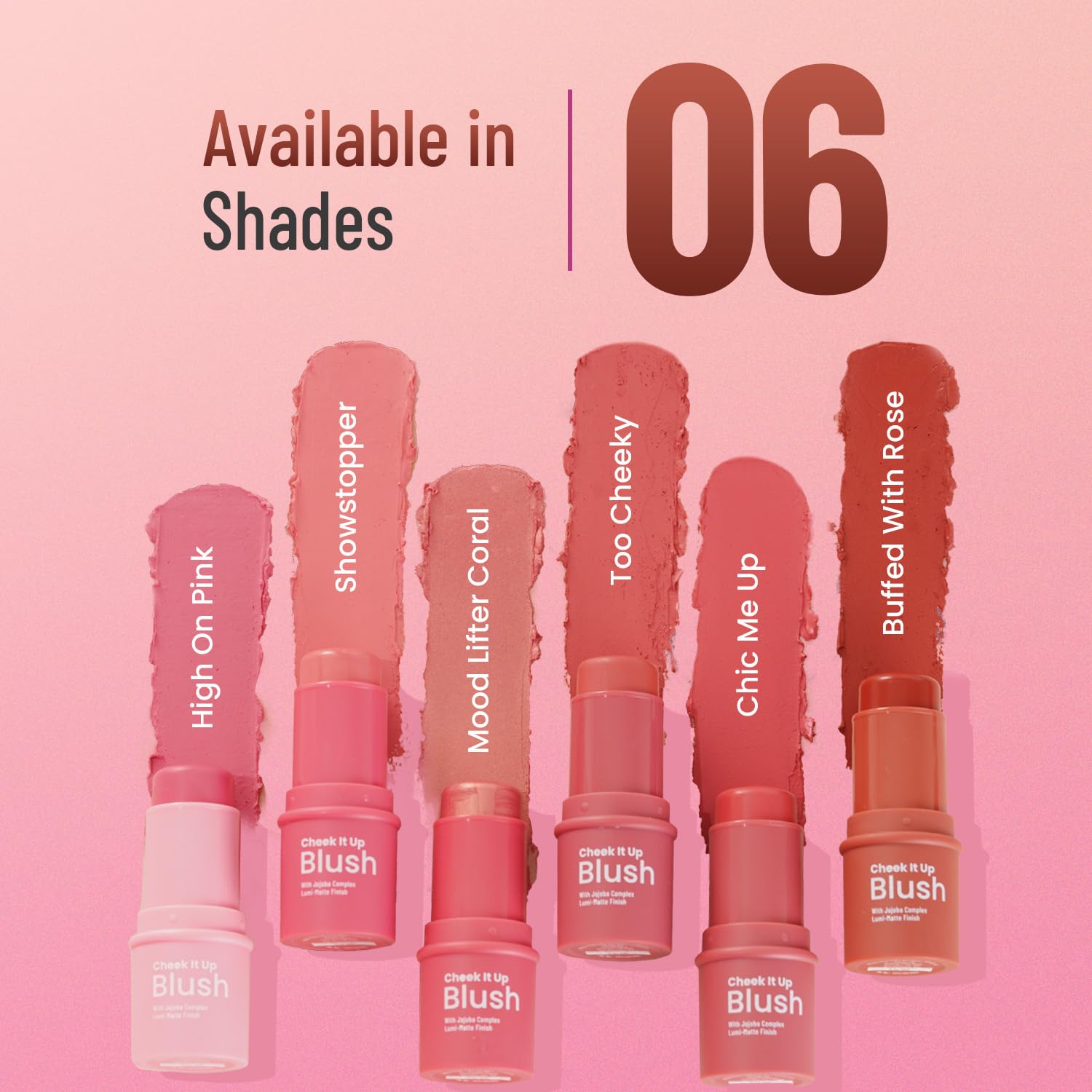 Swiss Beauty Cheek It Up Blush for Cheeks|Lumi-Matte Finish | Lightweight | Easily Blendable | With Jojoba Oil | Shade- High on Pink, 8g