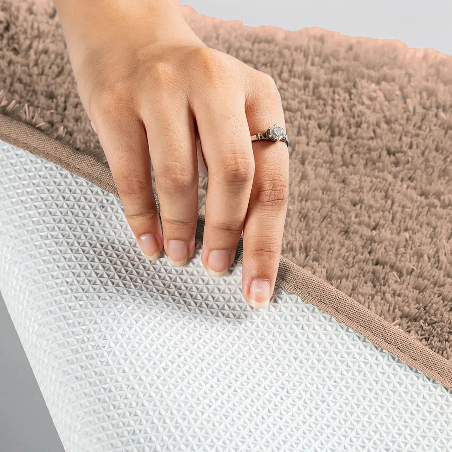 Luxe Home International Microfiber Bath Mat Super Soft Non Slip Vegas Rectangular Mats 45x75 cm Colour Rust