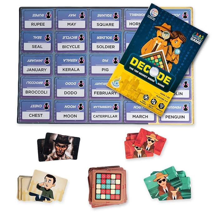Ratna's Decode the Top Secret Word Board Game for Ages 7 and Above | Develops Team Building, Social Skills, Imagination