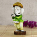 Ecraftindia Lord Ganesha Playing Instrument Statue | Green
