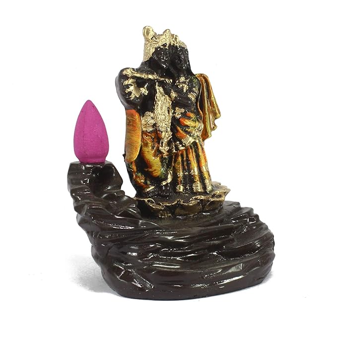 Ecraftindia Krishna Smoke Scented Backflow Cone Incenses | Orange