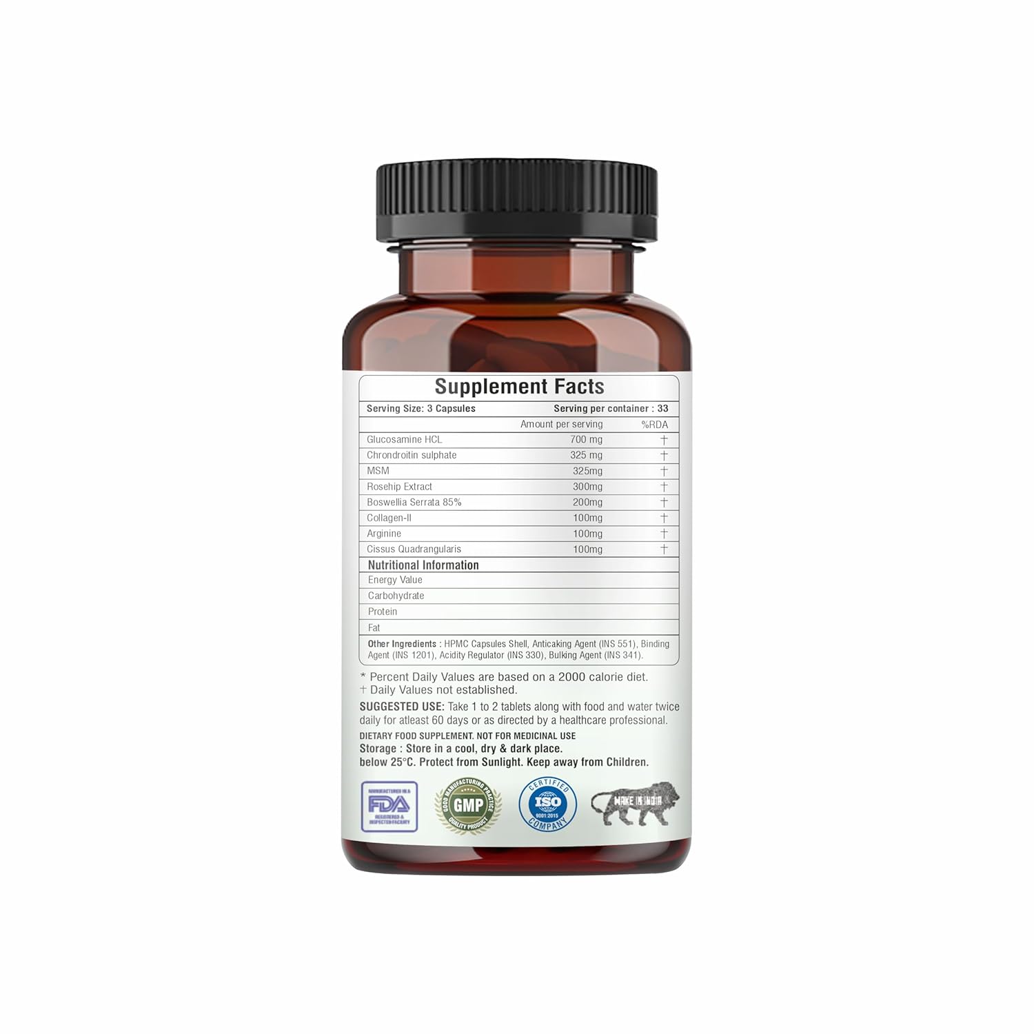 Joints - 100 Capsules Cartilage Joint and Bone Health