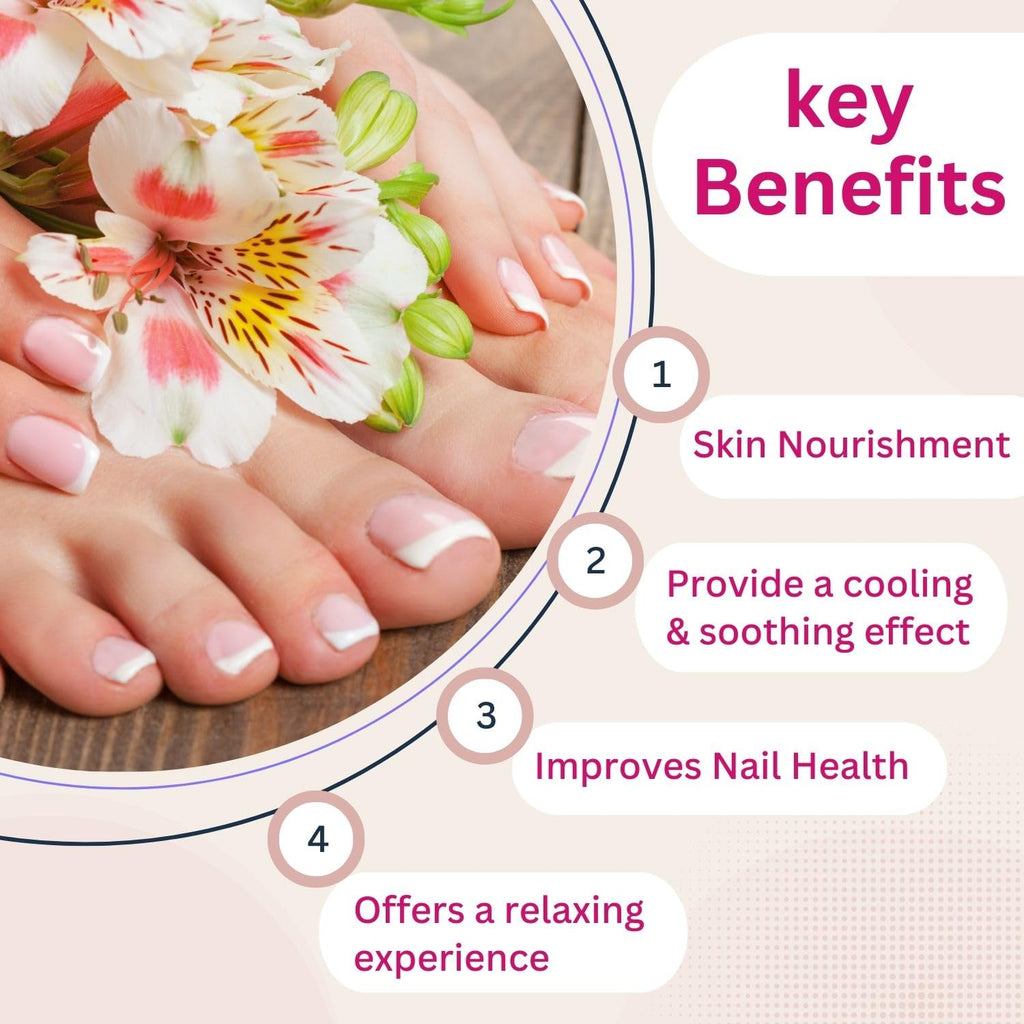 Aroma Treasures Happy Feet & Hands Manicure Pedicure Kit (33g/ml) | One-Time Use | Enriched with Pure Essential Oils | Natural Care for Soft & Refreshed Skin