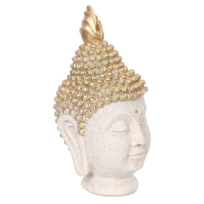 Ecraftindia Decorative Buddha Head Polyresin Showpiece