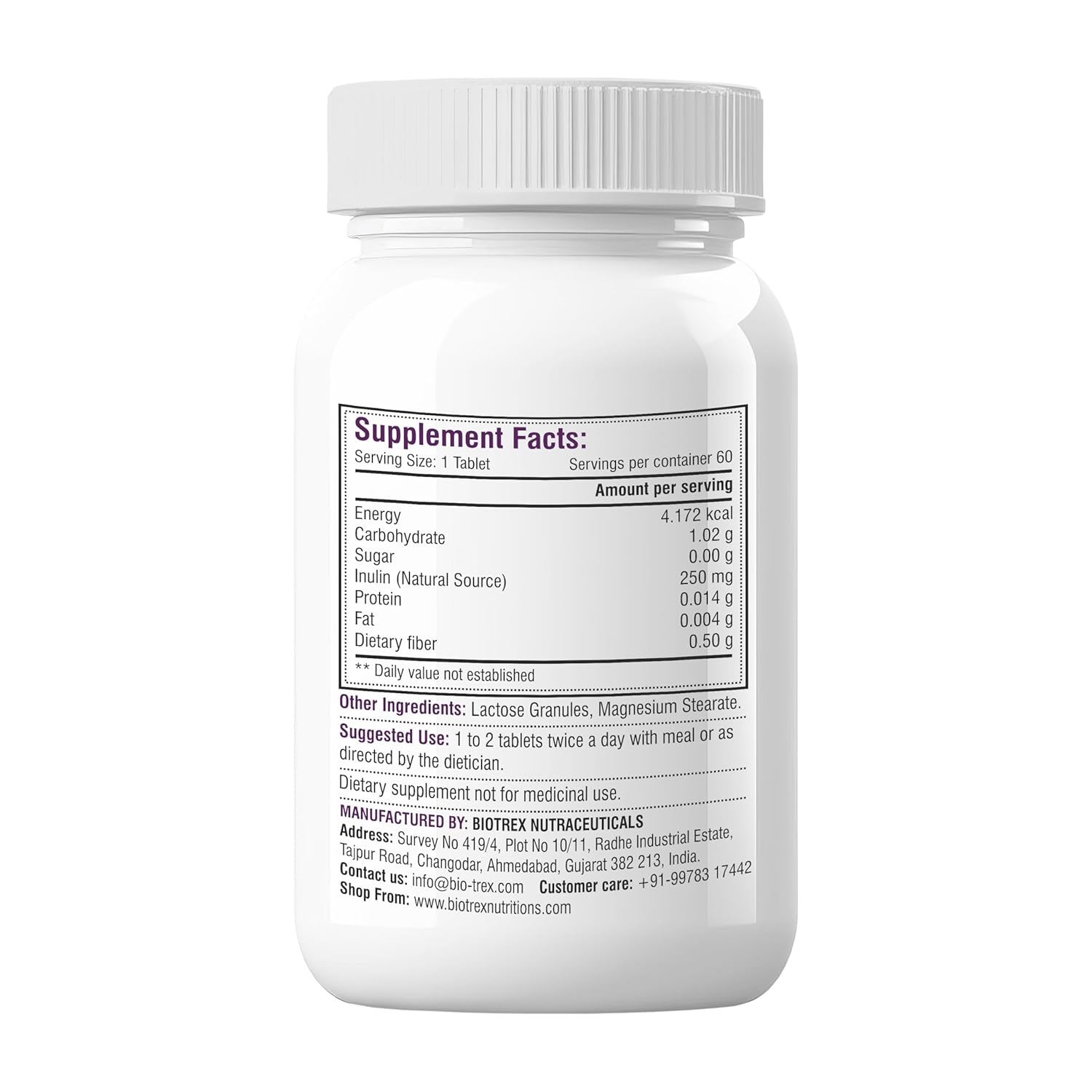 Biotrex Nutraceuticals Fiber - 60 Tablets