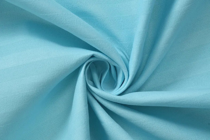Homefab India 160 TC Stripe Glace Cotton Single BedSheet with 1 Pillow Cover Light Blue