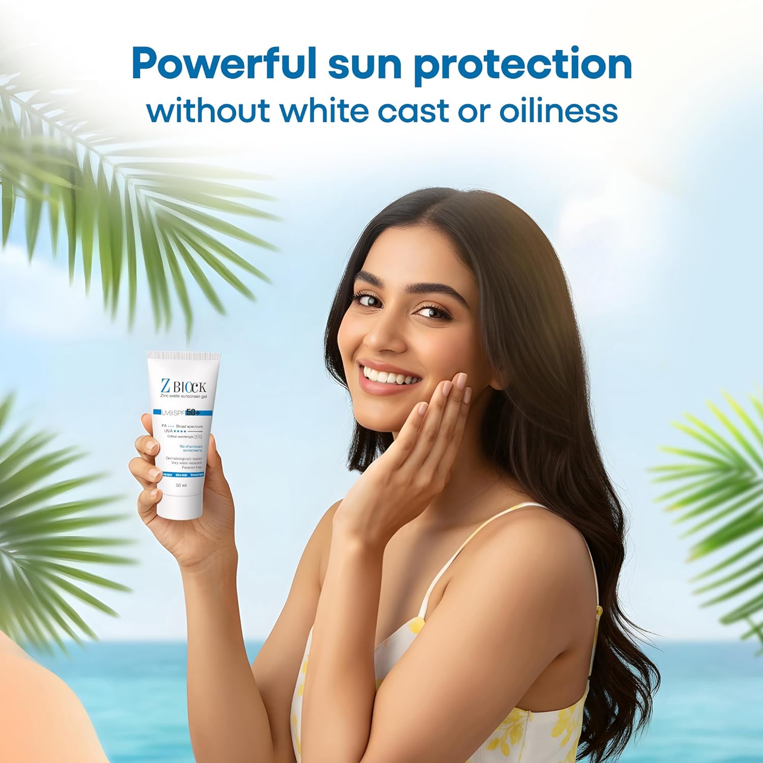 Sanaxia Cosmetics, Z-Block 25% Zinc Oxide Sunscreen Gel, Spf 58, 50 Ml, All Skin Type