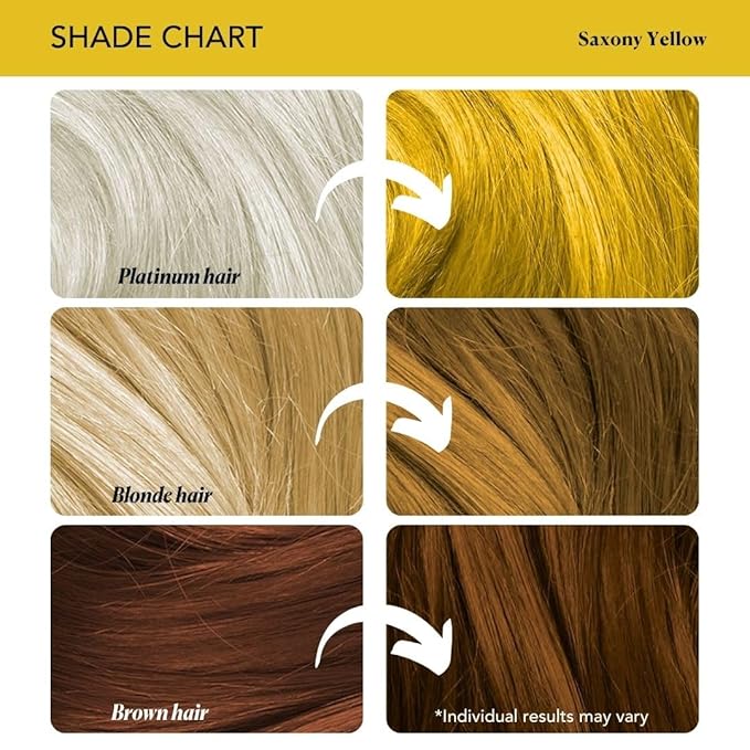 Paradyes Semi-permanent Saxony Yellow Diy Conditioner Based Hair Colour - 120 Gms