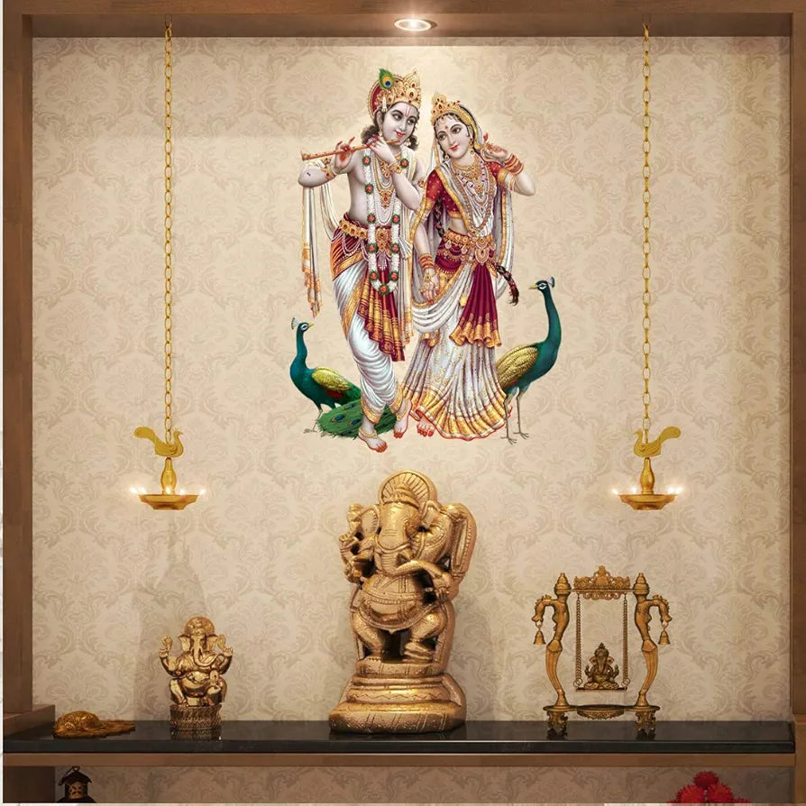 Rangoli White Glossy Vinyl Wall Sticker Premium Self-Adhesive Waterproof Parent-5 Design-9