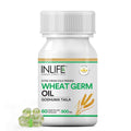 INLIFE Wheat Germ Oil Supplement | Natural Source of Vitamin E, 500 mg - 60 Capsules (Pack of 1, 60, count)