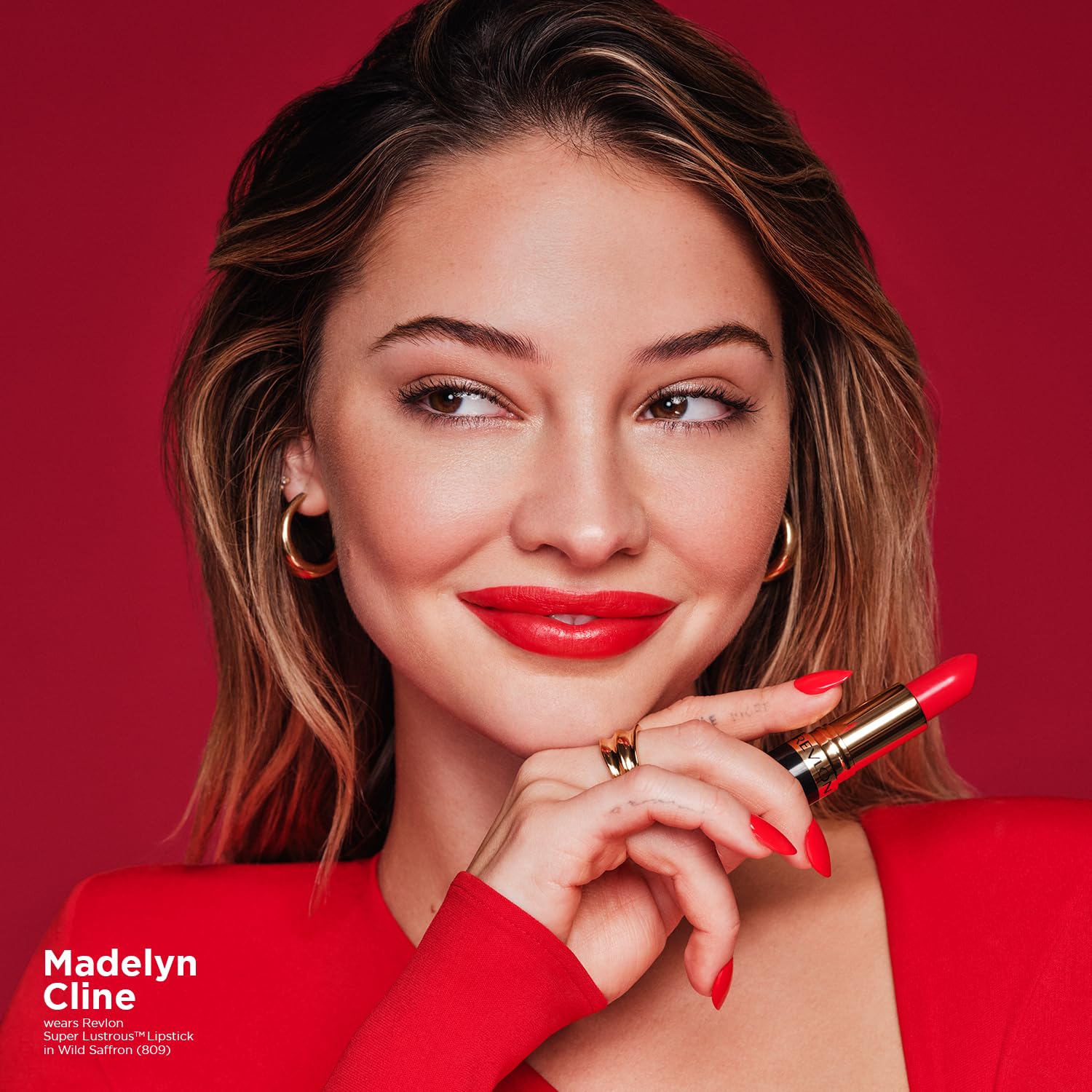 Revlon Super Lustrous| Matte Lipstick | 80% Conditioning Ingredients I Vitamin E-Showy Red, 4.2g