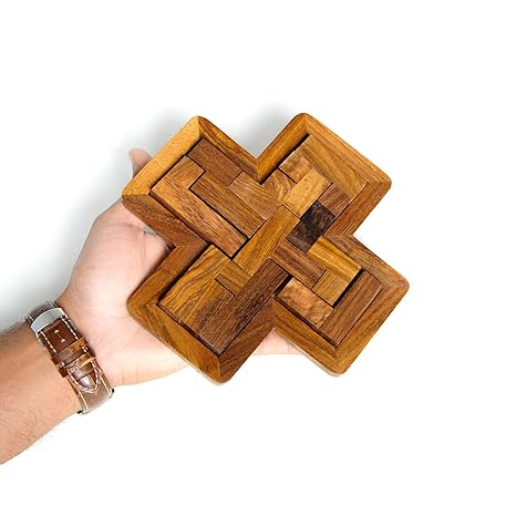 Mittimate Cross Pentomino Puzzle for Kids Age 6 to 10 Year Old I Brain Development Wooden Jigsaw Puzzle Toys