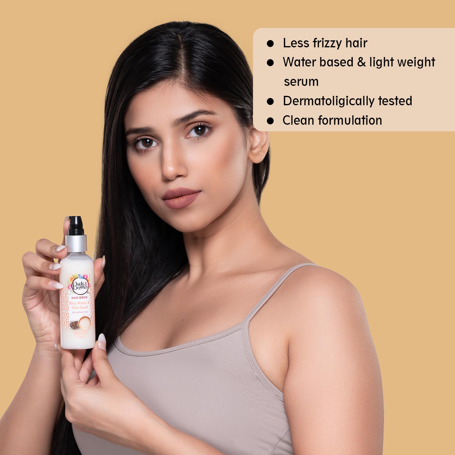Buds & Berries Rice Water and Chia Seeds Nourishment Hair Serum - 100 ml
