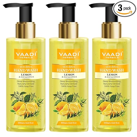 Vaadi Herbals Skin Detox Lemon and Eucalyptus Hand Wash - 250 ml (Pack of 3)