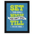 ArtX Paper Motivational Quotes High Goals Wall Frame Art Painting