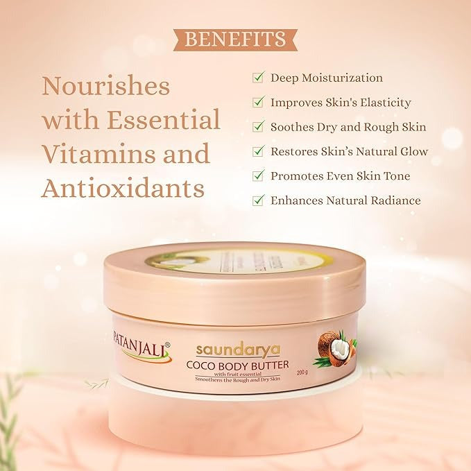 Patanjali Saundarya Coco Body Butter Cream - 200 gms