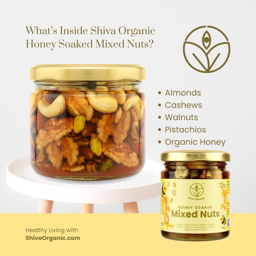 Shiva Organic Mixed Nuts in Honey - 240 gms