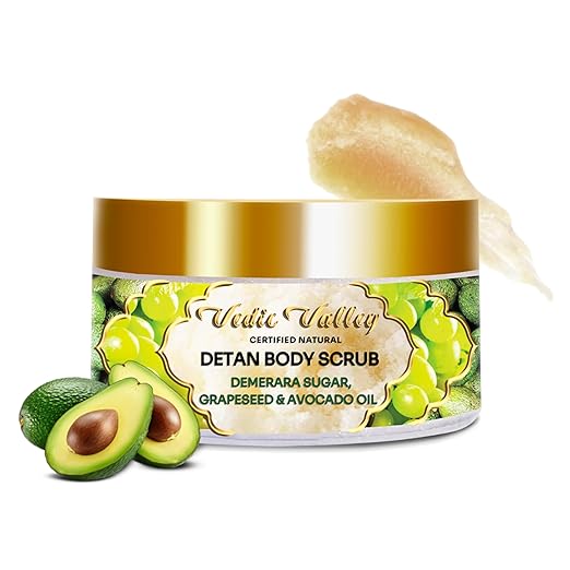 Vedic Valley Vegan Detan Sugar Scrub with Organic Actives - 250 gms