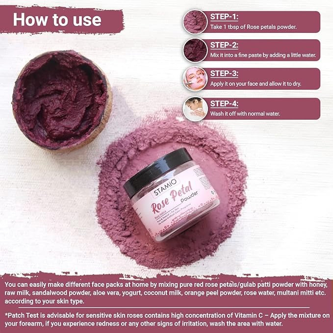 Stamio Rose Petal Powder - 50 gms