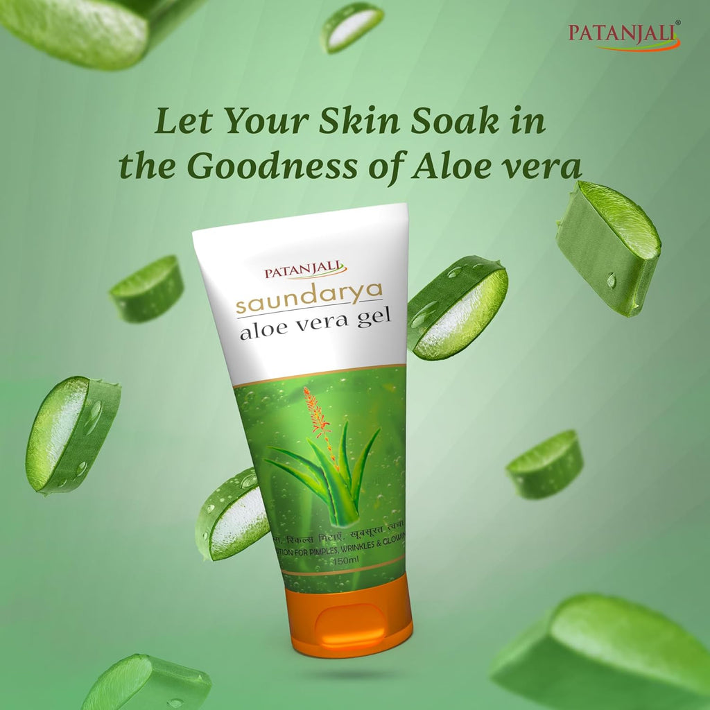 Patanjali Saundarya Aloe Vera Gel – 150 ml | Skin Hydration & Daily Care Gel