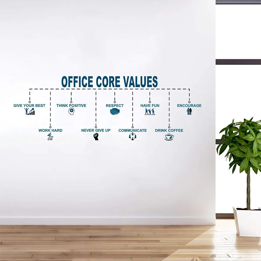 Decal O Decal Office Core Values Chart Wall Stickers