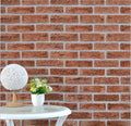 Jaamso Royals Light Red Brick Peel and Stick Wallpaper Wall Decor 500CM