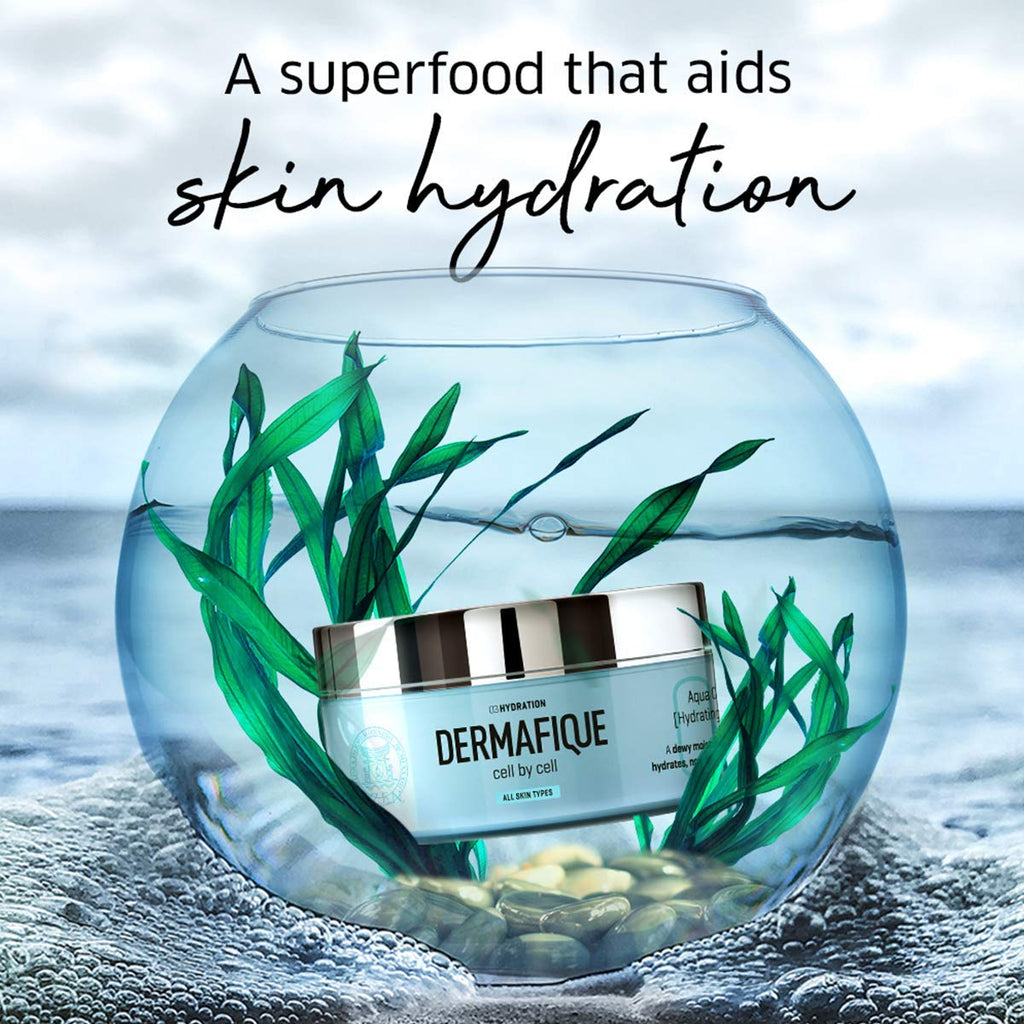 Dermafique Aqua Cloud Hydrating Crème 200g | Weightless & Non-greasy |Plumps, Improves Elasticity & Barrier,Anti-Ageing|Dry, Oily, Normal Skin Moisturizer for summer| DermatTested on Indian Skin