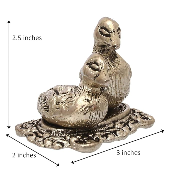 Ecraftindia Set of 2 Loving Metal Swans
