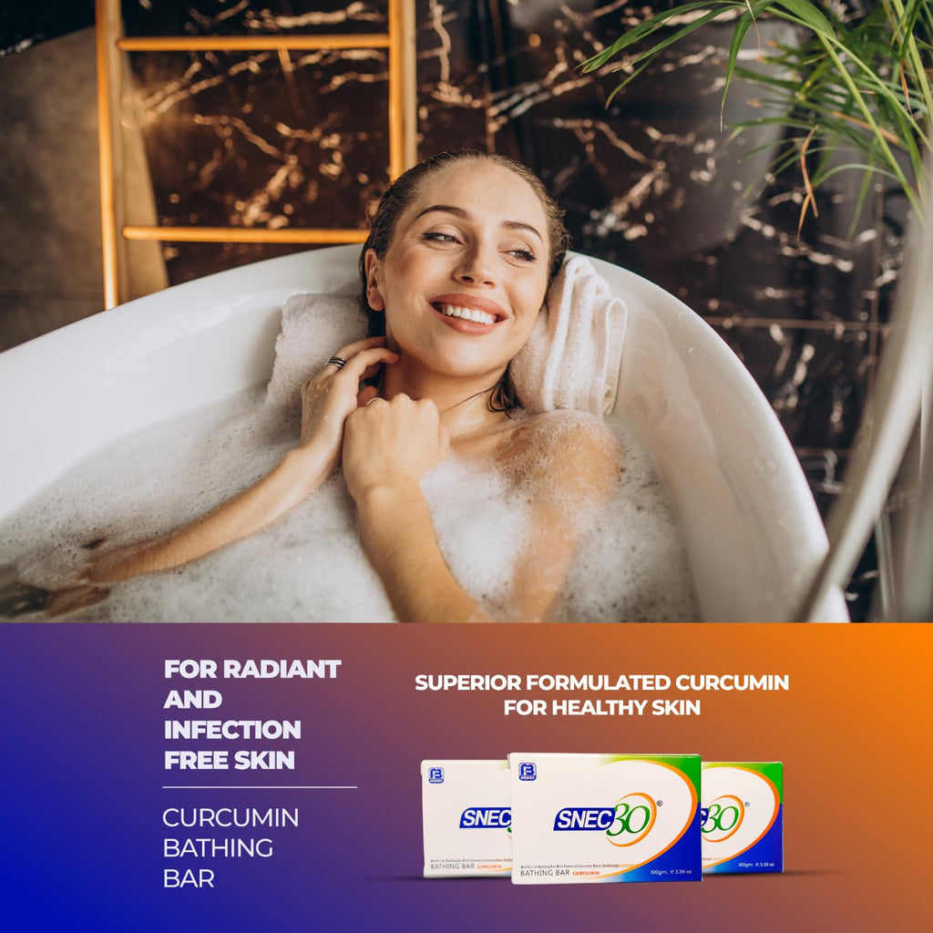 Snec30 100% Natural Curcumin Bathing Bar 100 Gms | Herbal Soap
