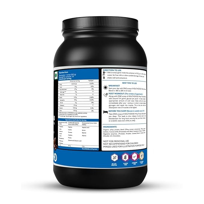 Healthoxide Whey Protein Powder Chocolate Flavor  - 1 kg