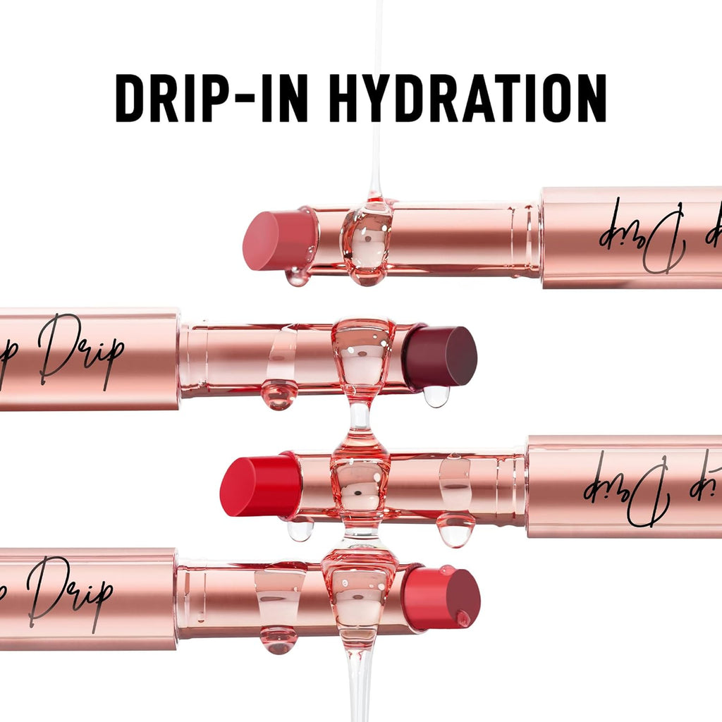 RENEE Lip Drip Glossy Lip Balm- Crimson Charm, High Shine, Lightweight & Long Lasting, Soft & Supple, Easy Glide Formula, Rich Pigment, Non-Sticky, Non-Drying, Hyaluronic Acid & Vitamin E Infused 2.3g