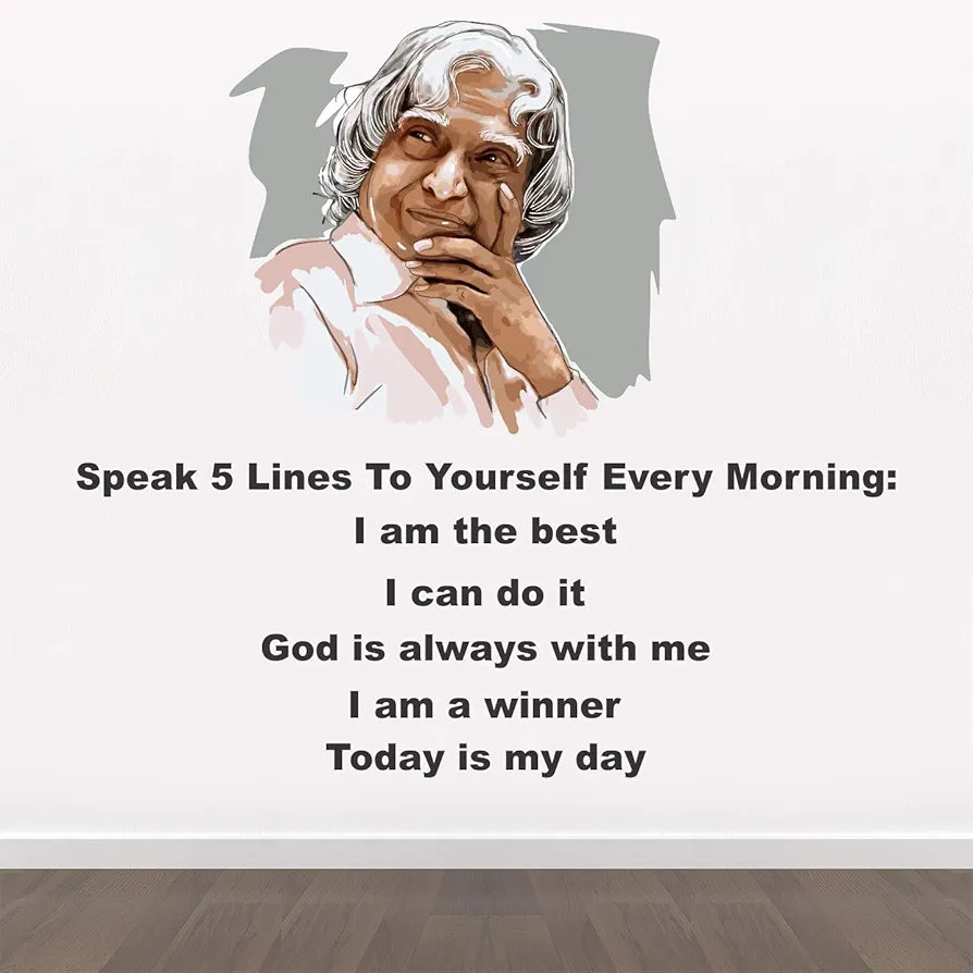 StickMe Abdul Kalam Office Inspirational Motivational Quotes Wall Sticker SM771 Self-Adhesive