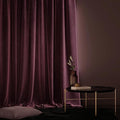 Stoa Paris Curtain for Home Single pc PatternedVelvet Curtain for Window Colour Vintage Rose