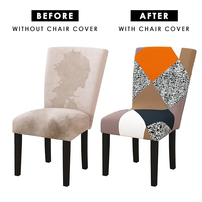 Story@Home Chair Cover Stretch Dining Chair Cover Yellow Chair Cover Elastic Stretch
