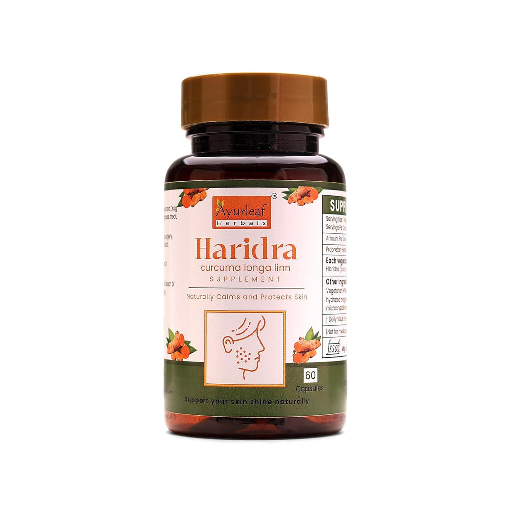 Ayurleaf Herbals Haridra Turmeric Capsules - 60 Caps