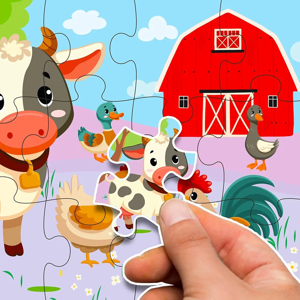 Hello Friend My First Jungle Fun Jigsaw Puzzle Game 3+ Year Old Toddler Toy Cardboard Puzzle for Preschool Learning Gift for Boys Girls