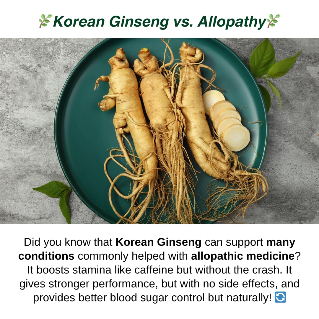 GREENDORSE Korean Red Panax Ginseng Root Extract | 10% Root Ginsenosides by HPLC | Extra Strength Ginsenosides for Energy, Focus, Performance, Vitality & Immune Support- 30 Veg Capsules