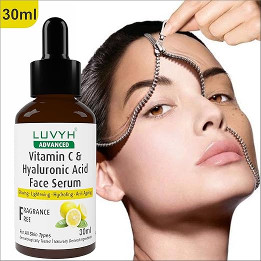 Luvyh Vitamin C & Hyaluronic Acid Serum For Skin - 30 ml