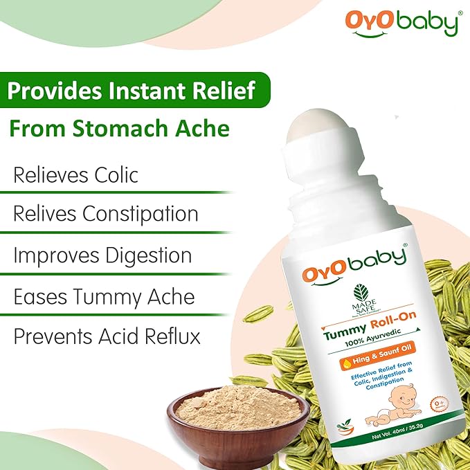 Oyo Baby Easy Tummy roll on for baby Quick Relief From Colic - 40 ml