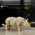 Indicast Resin 12" Inch One Horned Rhinoceros Showpiece Table Accent Collectible Figurines for Home Interior Decor