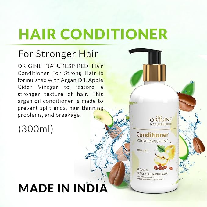 Origine Naturespired Argan & Apple Cider Vinegar Hair Conditioner For Strong Hair - 300 ml