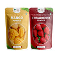 Bliss of Earth 200gm Mango Powder + 200gm Strawberry Powder Natural Spray Dried Taste and Healthy Combo