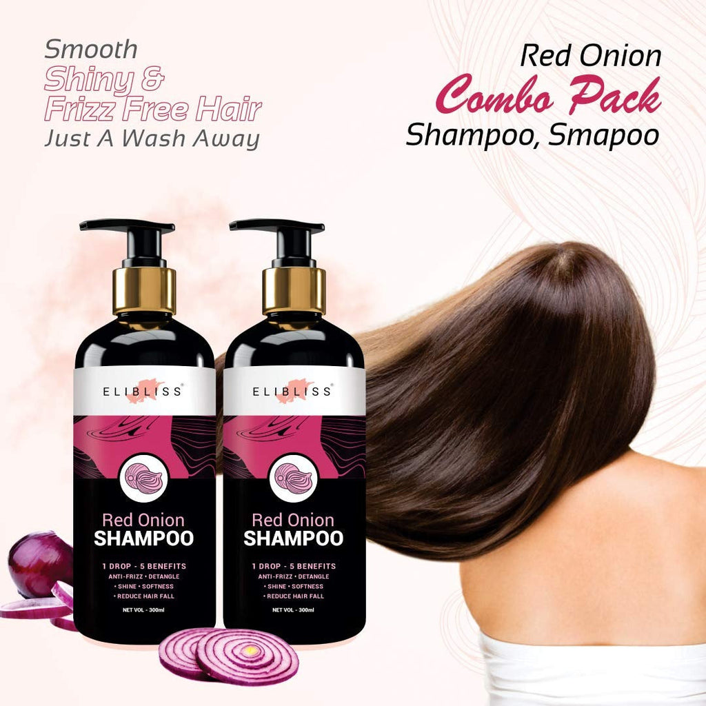 Eliblss Red Onion Hair Shampoo - 300 ml (Pack of 3)